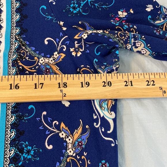 Chico’s Designed Shift Dress With Tie Sleeves Size 12P - Picture 7 of 9